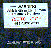 Auto Glass Etching
